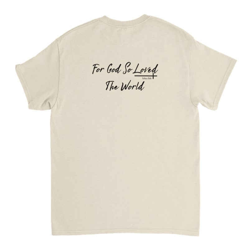 For God So Loved The World Shirt, Christian Oversized T-Shirt Unisex