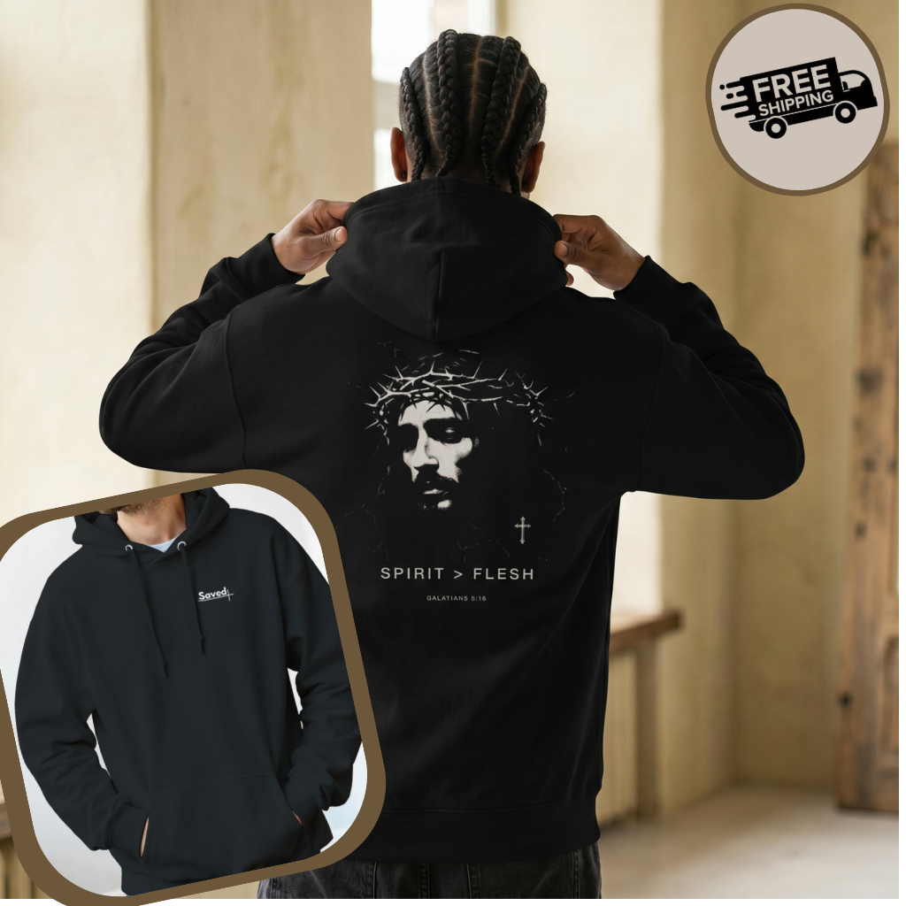 Spirit > Flesh Premium Oversized Hoodie